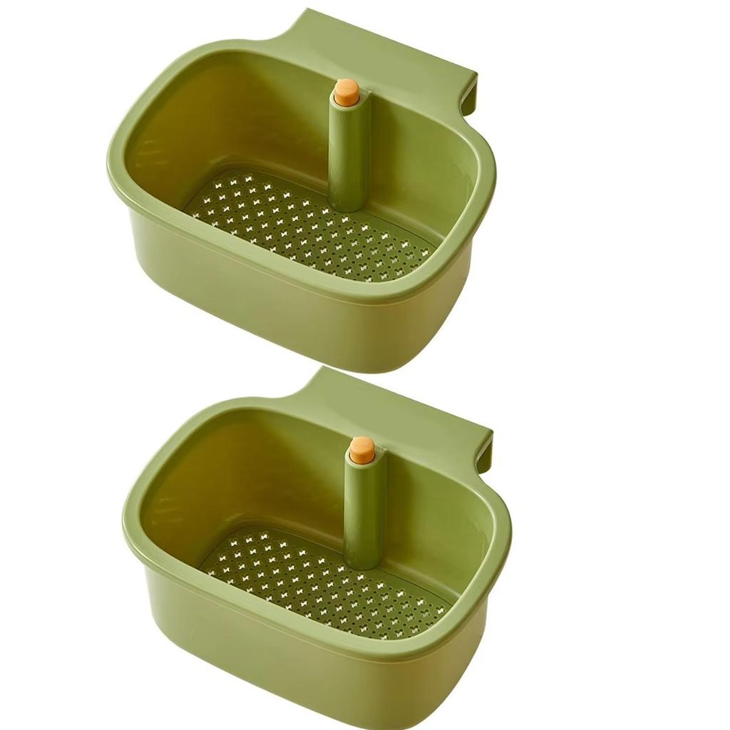 Adjustable Kitchen Sink Filter Basket With Durable Plastic Hooks For Efficient Food Scraps Catcher And Sponge Storage Organizer