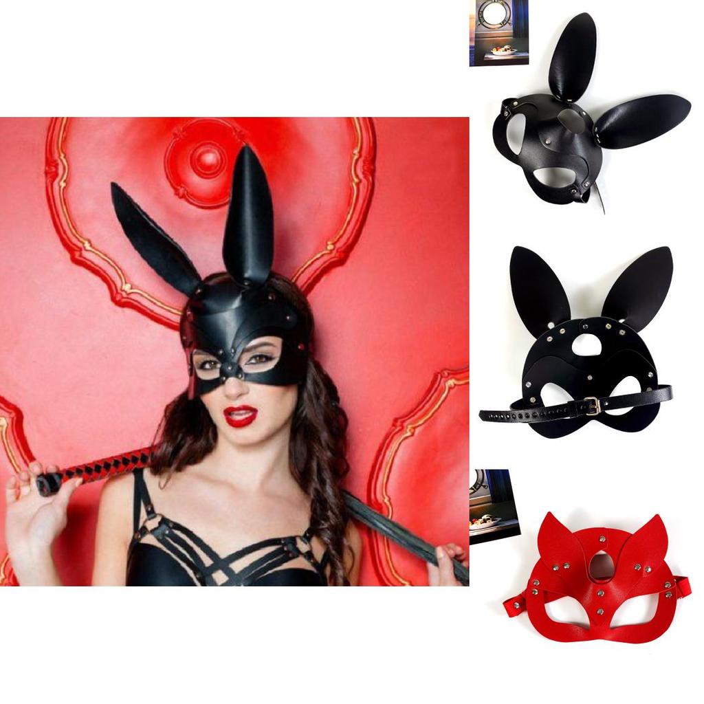 Leather Cat Mask For Halloween Cosplay And Costume Party Accessories For Men And Women