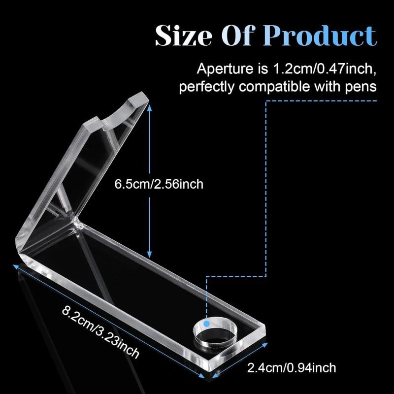 4/10pcs Transparent Acrylic Pen Display Stand Desk Pencil Holder Multifunctional Brush Storage Rack