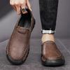 Fashion Fashion Mens Loafer Soft Shoes Split Leather Slip-On Classic Sneakers Male Casual Brand Spring Flat Design Loafers Driving Shoes