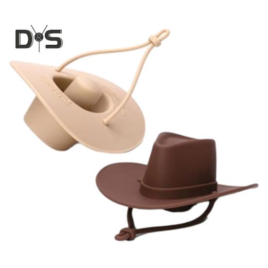 Cowboy Hat Wine Stoppers Silicone Bottle Toppers Air-Tight Seal Reusable Wine Corks Fits Standard Champagne Bottles