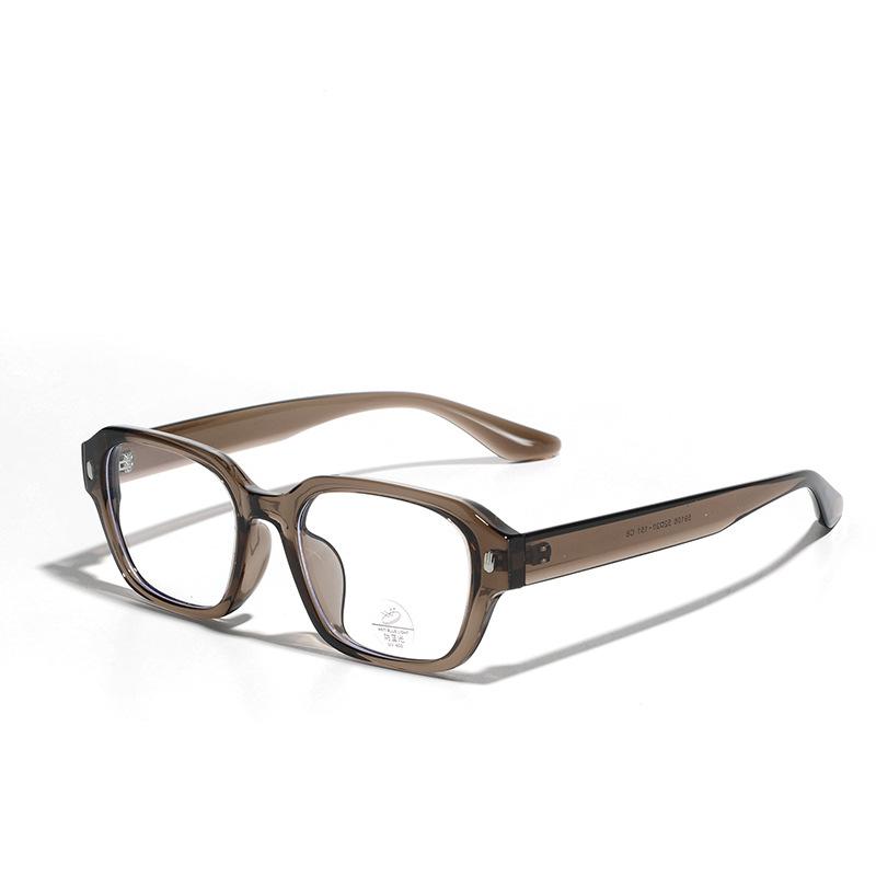 Glasses Square Flat Glasses Women'S Beige Plain Glasses Square Frame Glasses Men