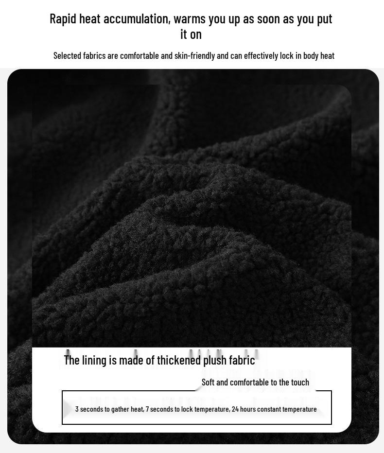 Men's Plus Size Winter Velvet Workwear Jacket, Thick & Loose Fit for Trendy, Extra Fat Sizes