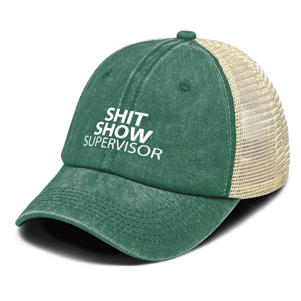 SHIT SHOW SUPERVISOR Printed Baseball Hat Adjustable Sporting Vintage Solid Color Dad Hat For Unisex Women Outdoor Fishing Hiking