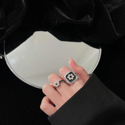 Bague Élégante Fleur de Perle Vintage - Design d'Inspiration Française pour Femmes