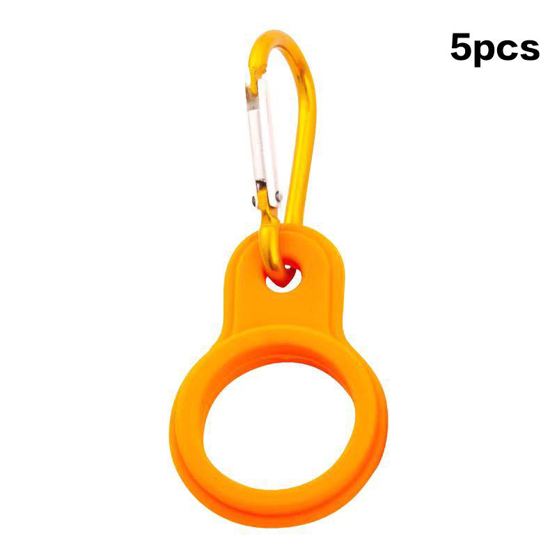 1/5PCS Hook Camping Hiking Tool High Quality Aluminum Sports Kettle Buckle Outdoor Carabiner Water Bottle Holder Rubber Buckles
