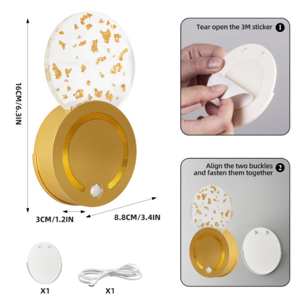 3 Colors Night Light Acrylic Material LED Night Light Atmosphere Lamp Motion Sensor Light  Hallway