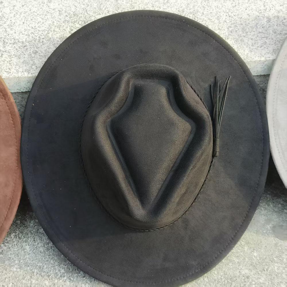 

2026 New arrow crown Suede hat men Woman wide brim Mexican Hat arrow top hat wholesale church hat wedding Felt Hat Top Hat 56-58