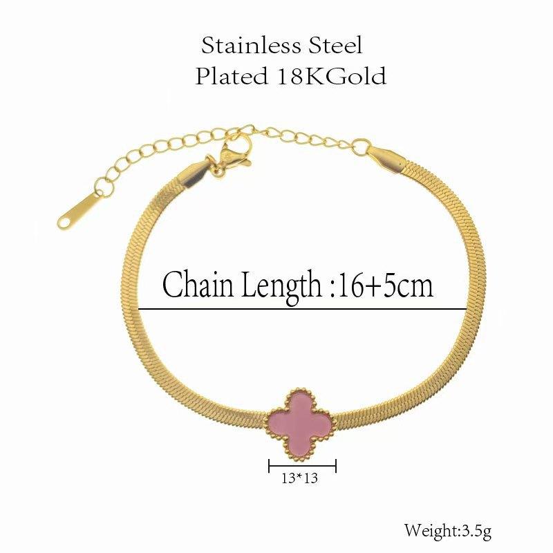 Lucky Clover Bracelet for Women 18K Simple, Fashionable, Versatile, High End Bracelet Jewelry