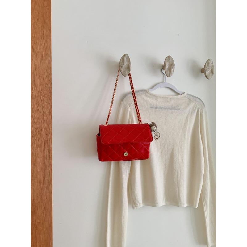 

Embroidered thread rhombus chain bag, new high-end messenger shoulder bag, women s fashion clamshell small square bag красный