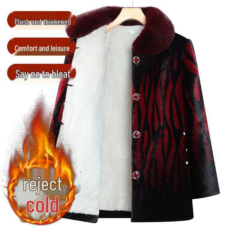 Women's One-Piece Grandma Style Mink Velvet Jacket – Versatile, Stylish, Autumn/Winter Top