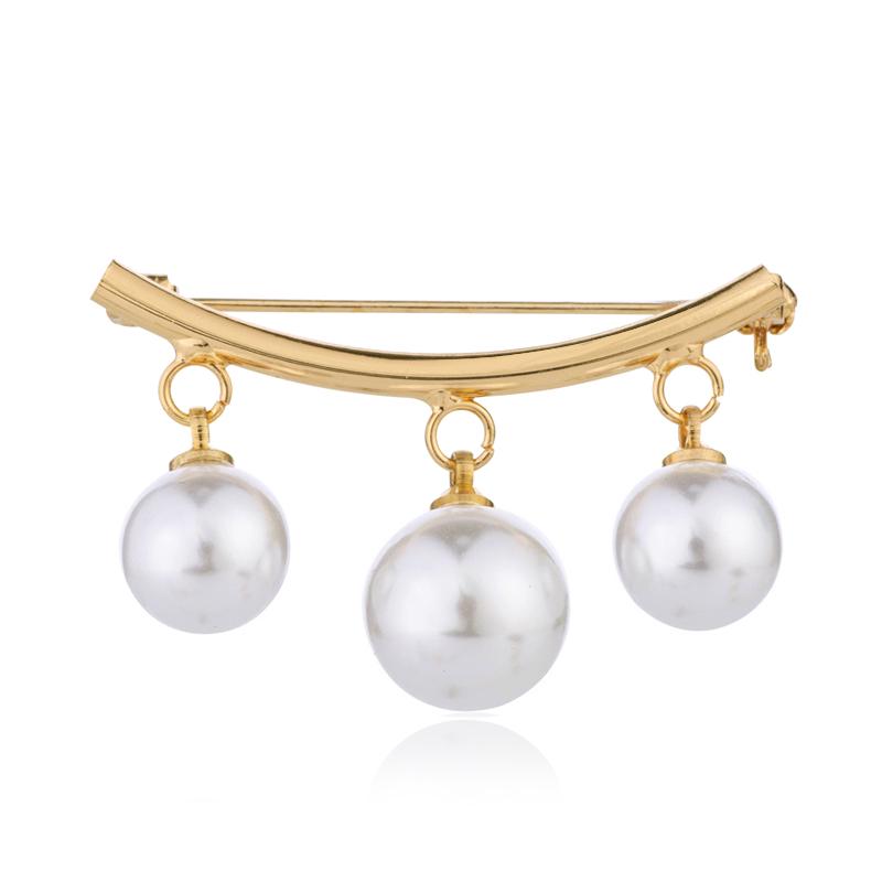 

1pc Fixed Straps Anti Slip Pin Korean Simple Pearl Brooch Women s Accessories Cardigan Enamel Pin