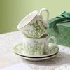 Lily of The Valley Coffee Cup and Plate Gift Box Mug Gift High Appearance Level Water Cup Set Opening Event Souvenir