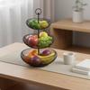 Tiered Fruit Basket Nordic Design Metal Bowl Stand Ventilated Ventilation Countertop Snack