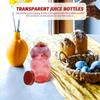 Empty Plastic Juice Bottles with Caps, Designed Cute Snowman Shape. These Reusable Clear Drink Containers Come with Mini Scarves
