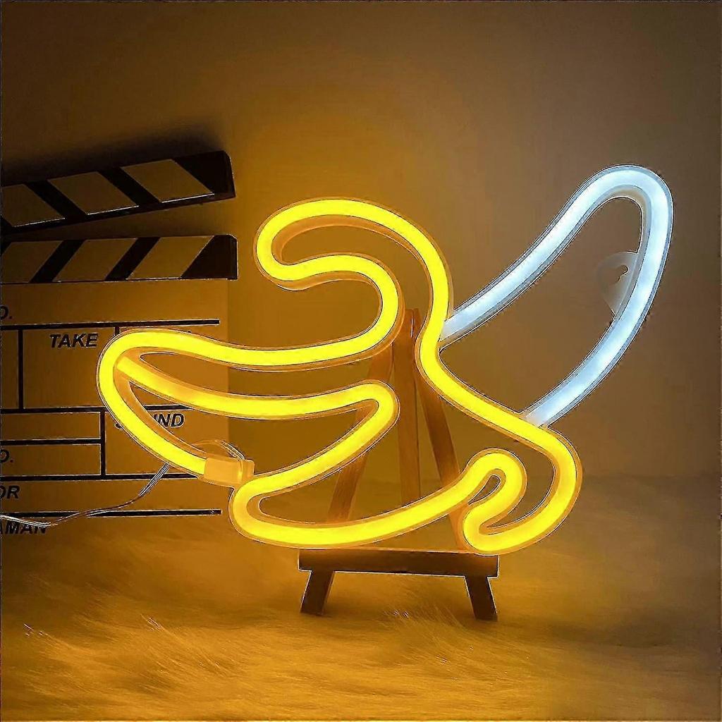 Banana Neon Light LED Wall Neon Sign for Home Decor Battery and USB Operated Neon Night Light Neon Light Sign for Kids Bedroom Christmas Party Wedding