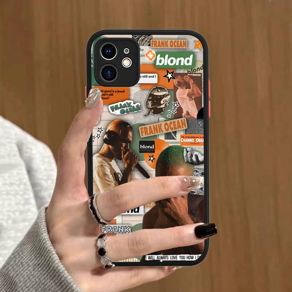Singer F-Frank O-Ocean Silicone Matte Phone Case For Iphone 13 14 15 16 Pro Max 11 12 X Xs Max Soft Cover
