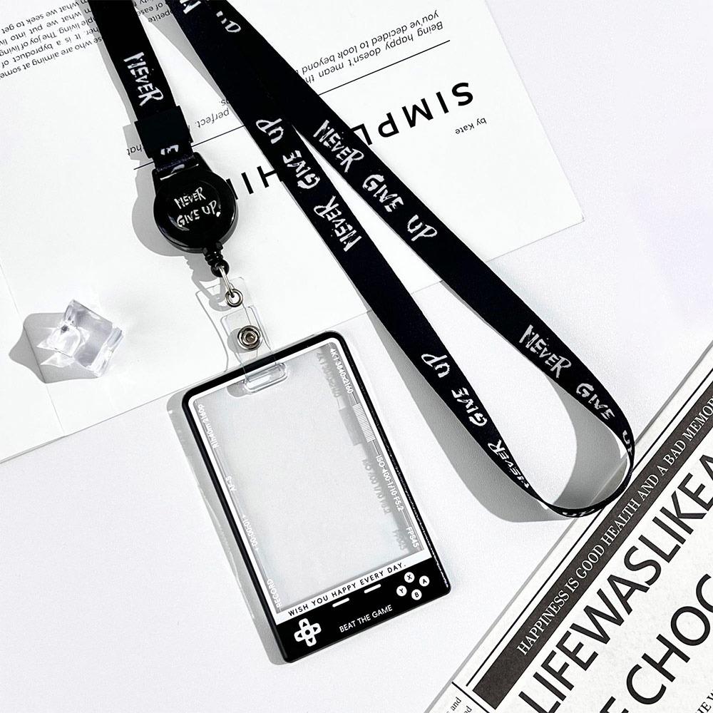 1Pcs New Kpop Card Holder Korean Fashion Transparent Student Card Protector Display with String Photocard Holder for Kids Idol