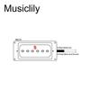Artec SHA66C Alnico 5 Splendor Humbucker-Size P-90 Pickup with Neck PU for Les Paul Electric Guitar, Chrome/Black