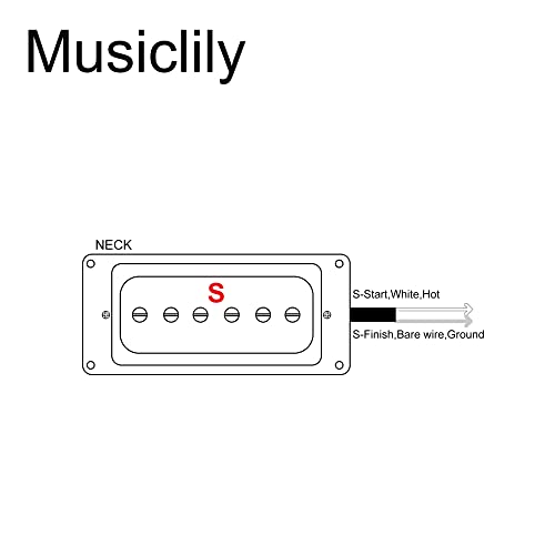 Artec SHA66C Alnico 5 Splendor Humbucker-Size P-90 Pickup with Neck PU for Les Paul Electric Guitar, Chrome/Black