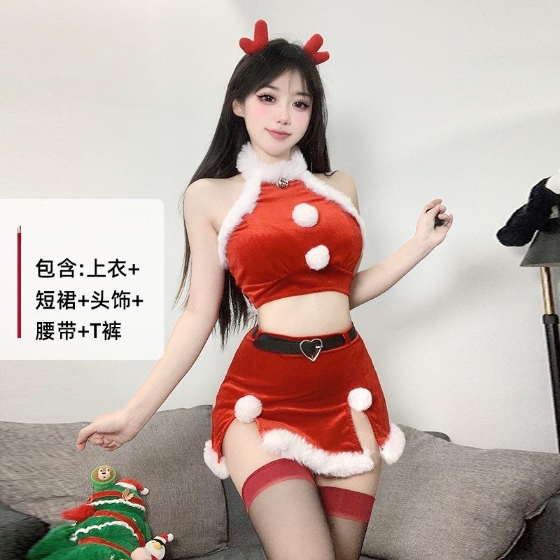 Sexy lingerie elk christmas uniform bunny suit pajamas costume women