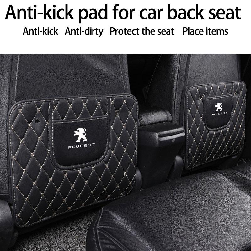 For Peugeot GT GTline 3008 Rifter 308 T9 206 5008 408 G 208 2008 508 207 108 4008 Car Seat Back Anti Kick Pad Interior Accessories