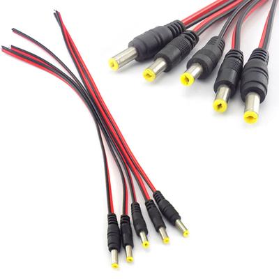 10pcs 12V DC Power Pigtail Extension Cable 2.1x5.5mm DC Male Plug Jack For LED Strip Light CCTV Camera Connector