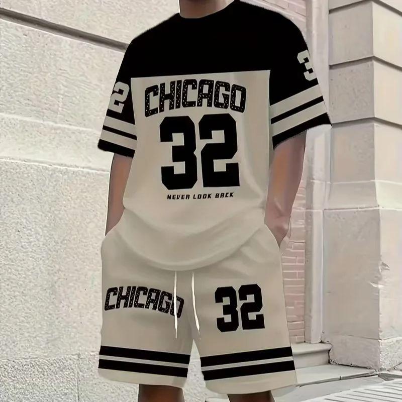 Casual Loose Men's Suit Fashion Printing Sport Wear Men’s