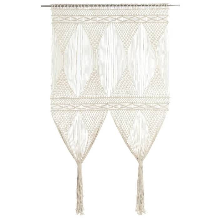 VidaXL Macramé Curtain 140x240 Cm Cotton