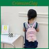Adorable Children's Fashionable Double Shoulder Backpack With Colorful Bow And Fish Tail Design