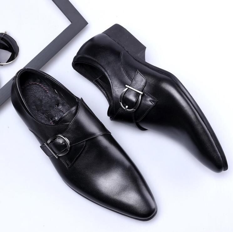 Pointed Toe Dress Shoes Men Dress Leather Oxford Shoes Men Formal Mariage Wedding Shoes Sapatos Sociais Masculino Casamento H615