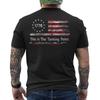 Punkt Amerikanische Freiheit USA Flaggen Design Punkt Flagge Unisex T-Shirt AUF DEM RÜCKEN Unisex T-Shirt