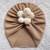 Nursery Hospital Turban Hat for 0-2 Years Baby Girls Infants Baby Beanie Cap Headwrap with Big Flower Soft Bonnet Cap