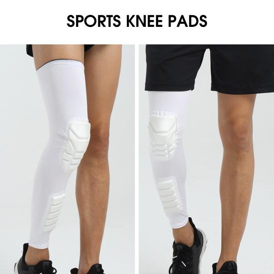 1Pc Knee Sleeve High Elasticity Comfortable Fit Compression Soft Padding Cushion Anti-collision Breathable Shock Absorption Leg Brace Support