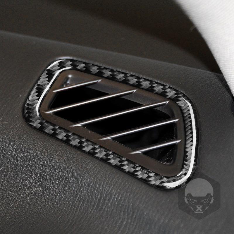 Real Carbon Fiber Car Accessories Dashboard Defogging Air Vent Trim Cover Soft Sticker For Infiniti JX 2013 QX60 2014 2015 2016