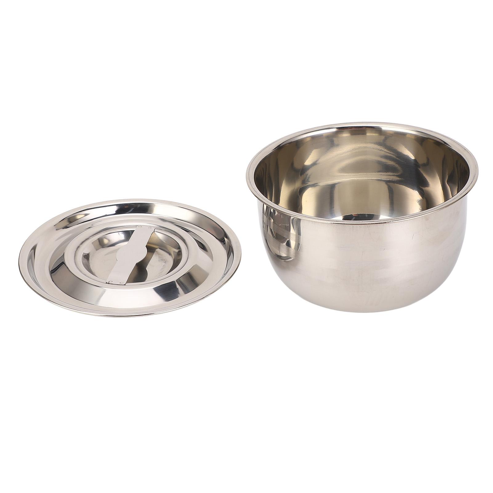 

Миска для смешивания из нержавеющей стали 304 с крышкой Многоцелевая Легко моющаяся Контейнер для приправ, смальца, масла для кухни