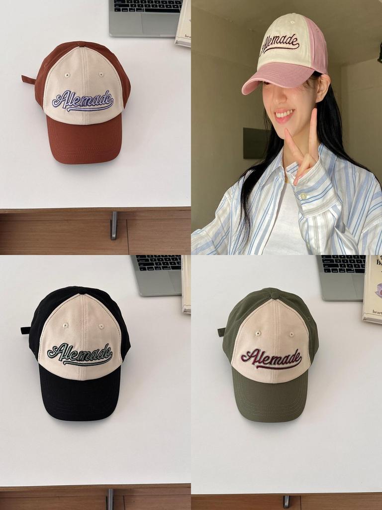 Fashionable Pink Baseball Cap For Women Summer Trendy Letter Embroidery Curved Brim Hat