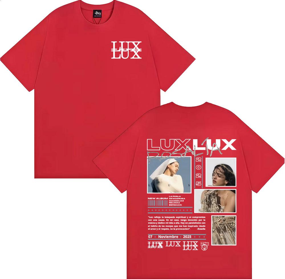 

Singer Rosalia 2025 Album LUX Logo Merch Tshirt Unisex Women Harajuku High Street Retro Tshirts Comfort ONeck Oversized T Shirt S