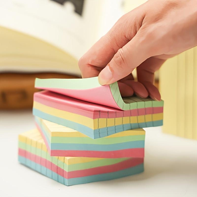 Blocs-notes adhésifs de haute qualité pour le bureau, l'étude, étiquettes de marquage colorées, assortiment de 100 feuilles
