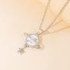 2024 Autumn Rhinestone Star & Moon Pendant Necklace for Women