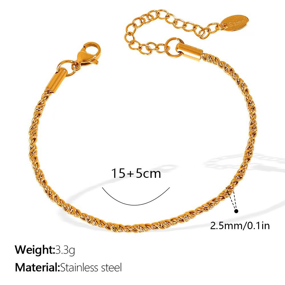 Designer Small Banana Geometric High Sense Women's Necklace Clavicle Chain Stainless Steel Gold Plated Jewelry