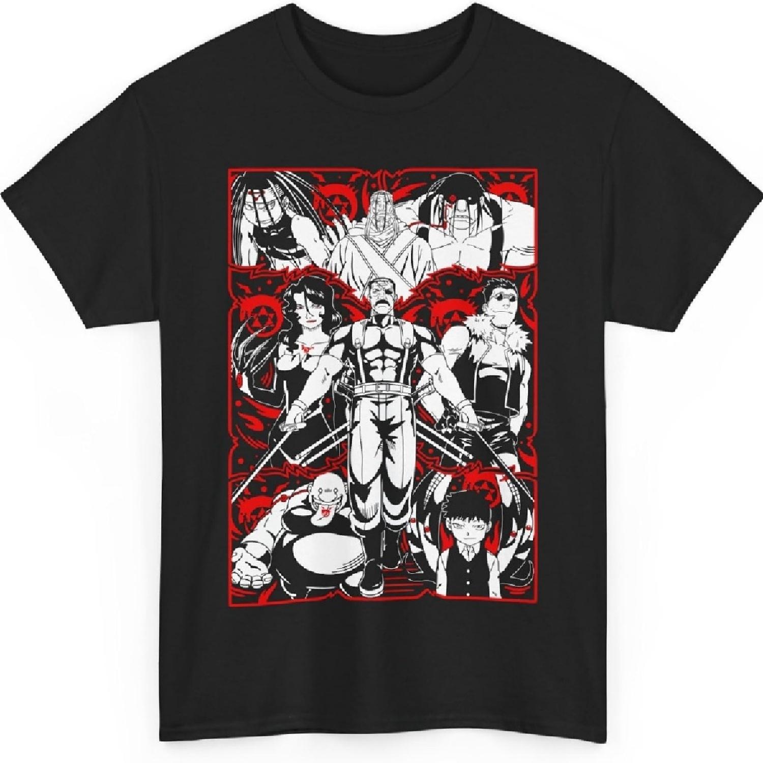 

Футболка Fullmetal Anime Alchemist, Футболка з японським аніме, Бавовняна футболка з коротким рукавом M-5 M чорний
