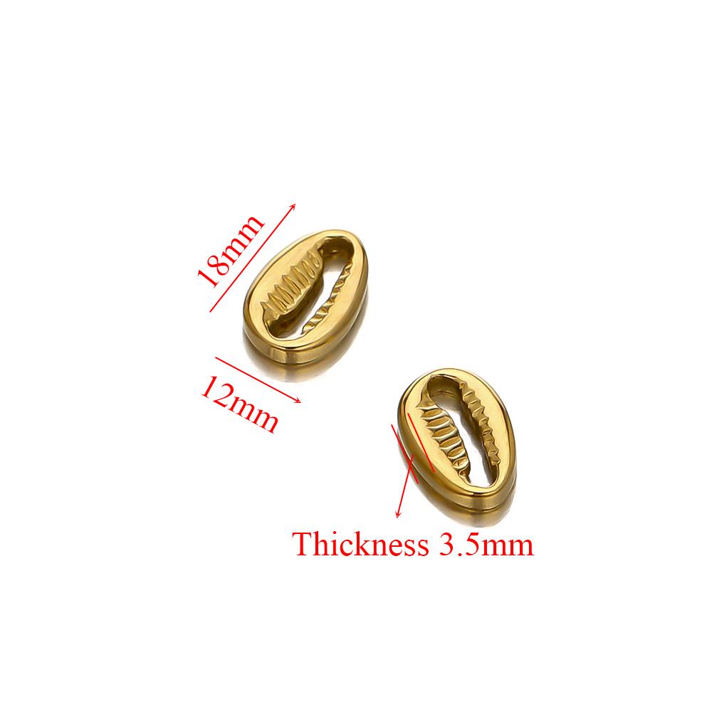 5pcs Stainless Steel Shell Pendants Charms Connectors for DIY Necklace Jewelry Making Accessories Findings Bracelets Supplies