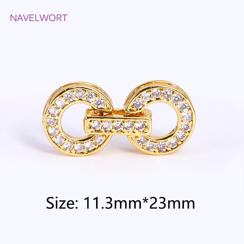 18K Gold Plated Pearl Clasp Connector,Clasps For Jewelry,Brass Fasteners Lock Clasp Accessories DIY Jewelry Making Supplies