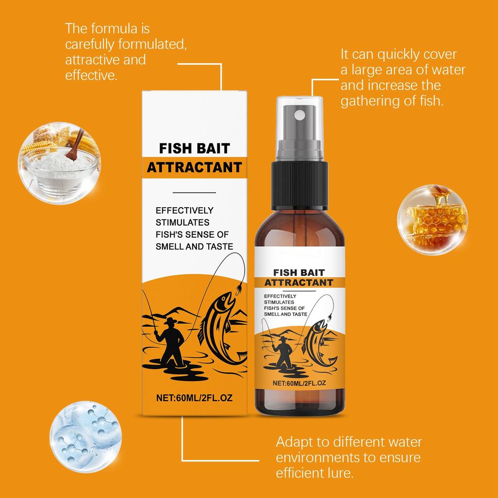 Fish Attractant, Sweet Fish Feed, Portable Reservoir Wild Fishing, Enhancing The Aquatic Response Of Fish Schools,60ML