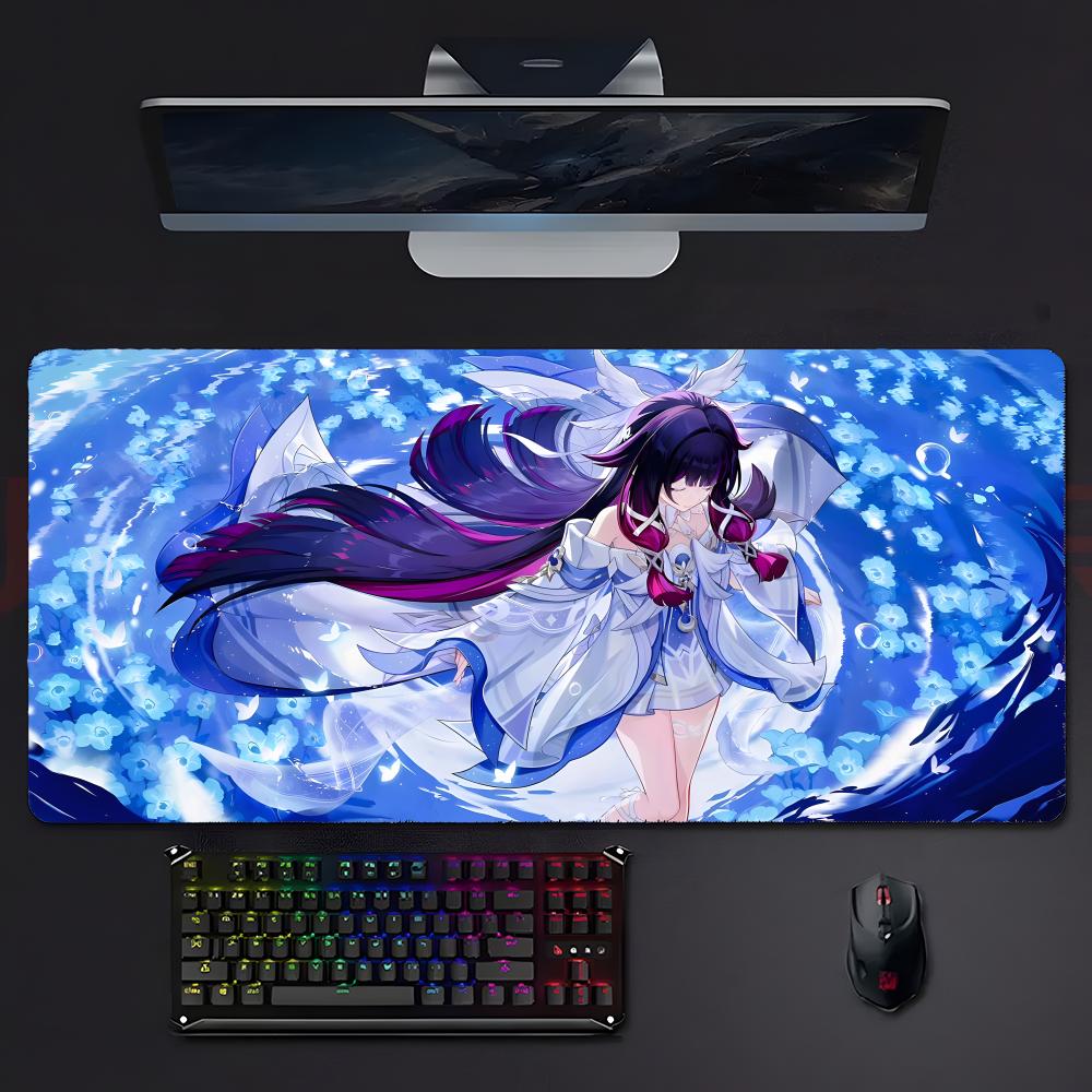 Genshin Impact Game Mysterious Ggenshin Impact Mouse Pad Large Gaming Mousepad With Stitched Edges Thickened Desk Mat Pc