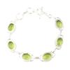 Peridot Piatră Prețioasă Argint Sterling 925 Bijuterii Brățară Handmade 8" Cadou Pentru Soție RB-10-13