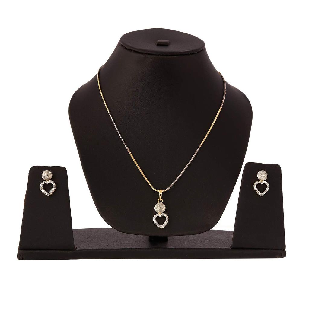 Jewellery Set for Women American Diamond Necklace Set with Earrings, Bracelet and Ring Jewellery for Girls and Women