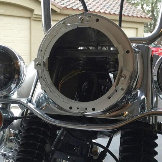 7" LED Headlight Trim Ring Mounting Bracket Fits For Harley Street Glide Chrome