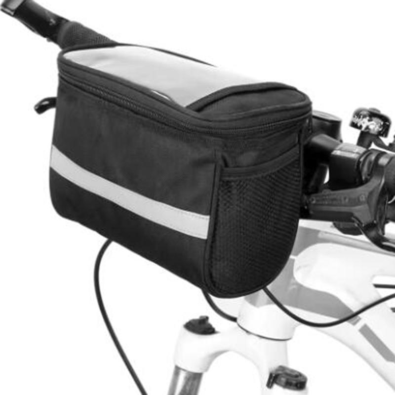 2025 New Hot Sale Cycle Bike Bicycle Insulated Front Bag Handlebar Basket Cooler with Reflective Strip